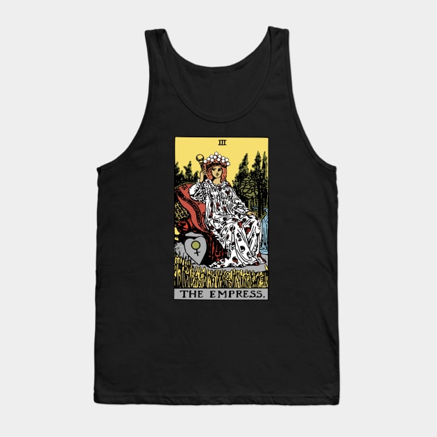 Empress Tarot Card Rider Waite Tank Top by Sunburst